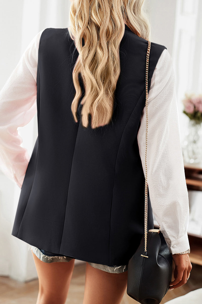 Karen | Simple, simple British style tops with pocket buttons and reversible collar