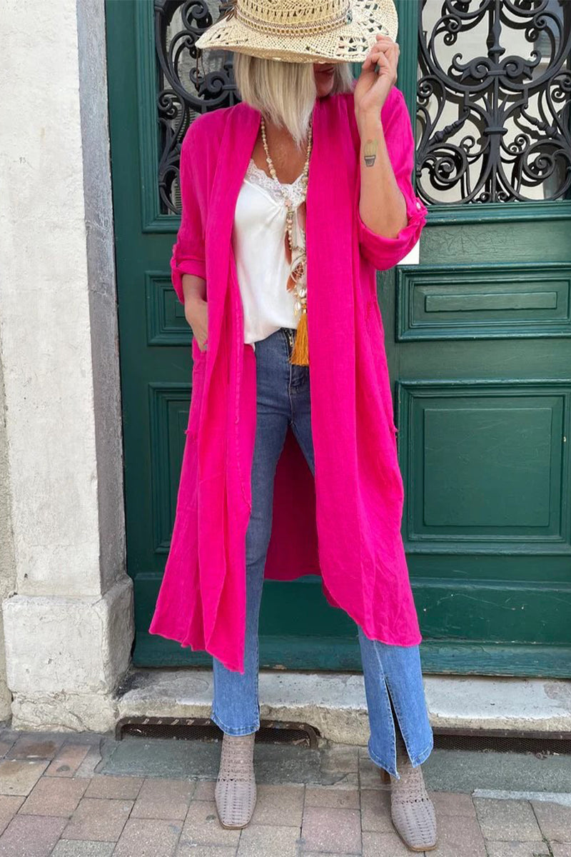 Josefina | Elegant, simple outerwear with a fixed pocket cardigan collar