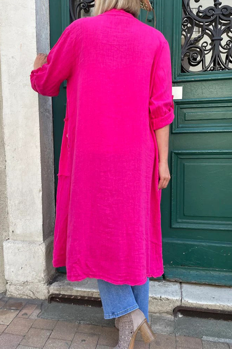 Josefina | Elegant, simple outerwear with a fixed pocket cardigan collar