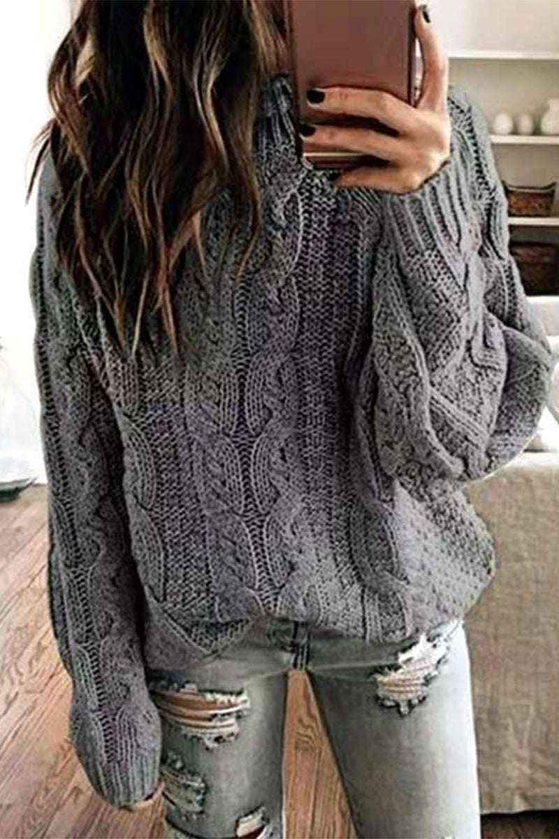 Leonor | Casual, simple, solid O-neck patchwork tops