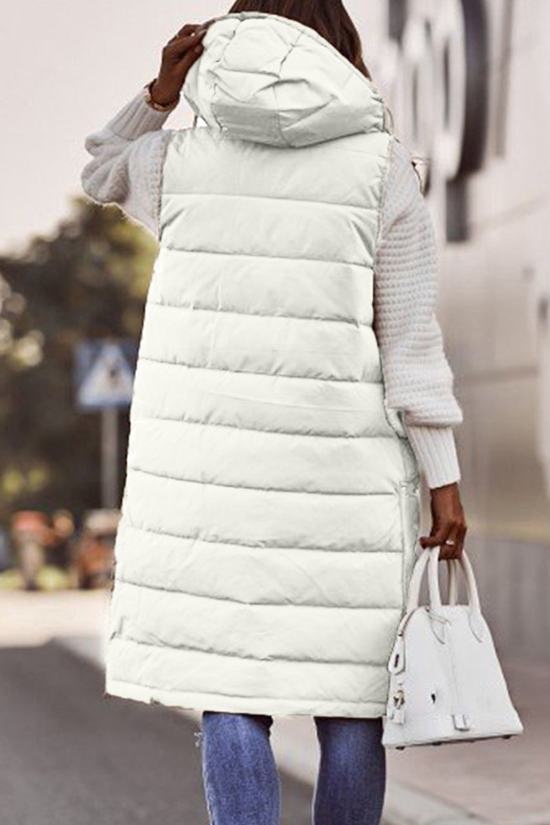 Maria José | Casual street vests with stand-up collar and plain zipper