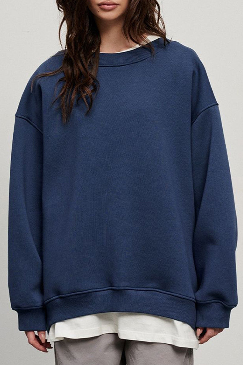Paloma | Casual plain plain O-neck tops