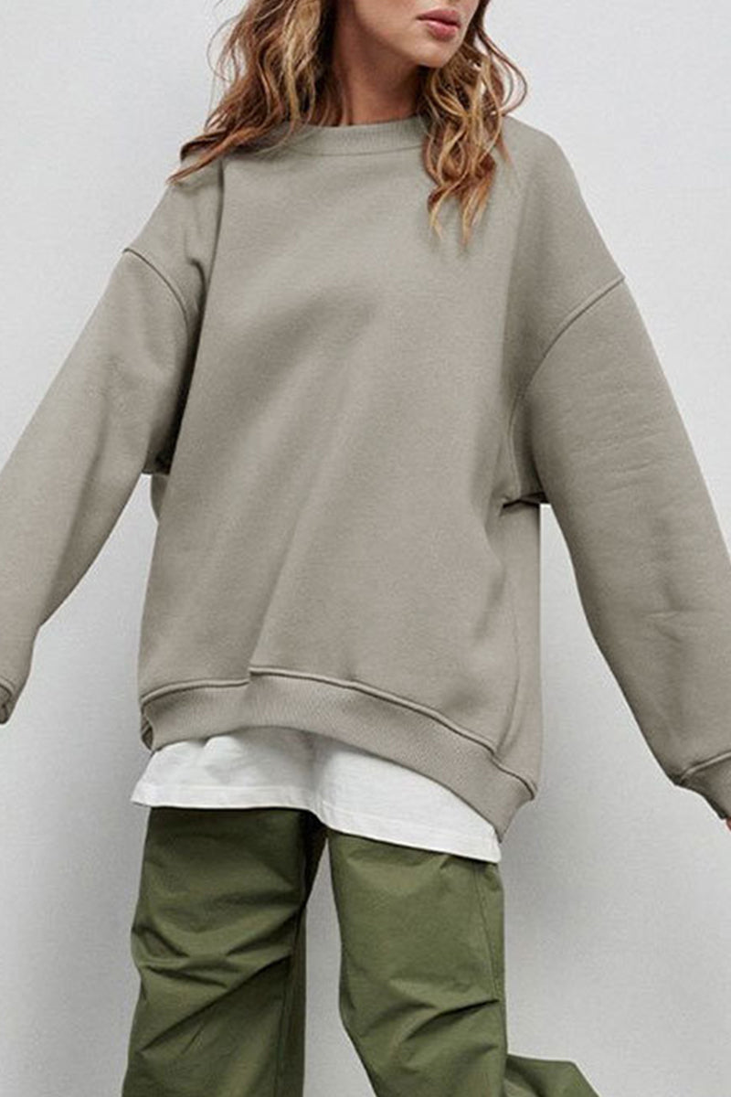 Paloma | Casual plain plain O-neck tops