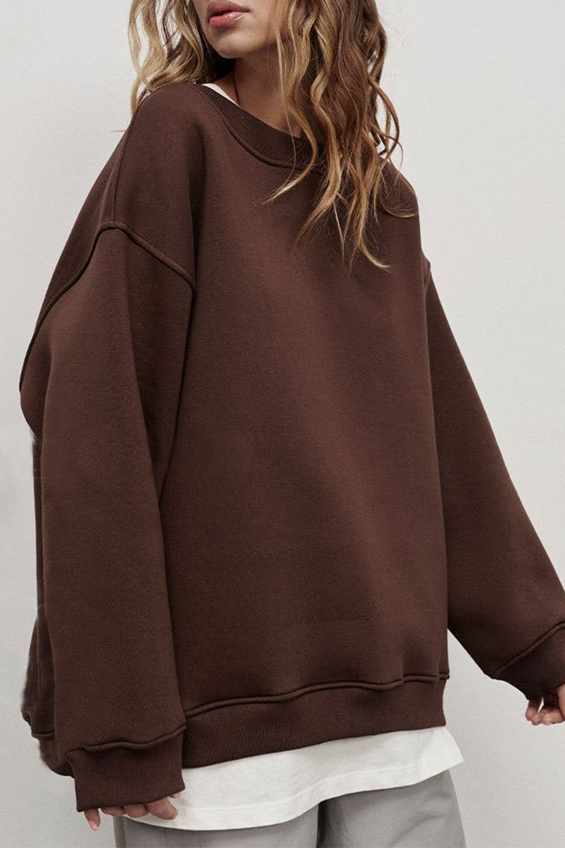 Paloma | Casual plain plain O-neck tops