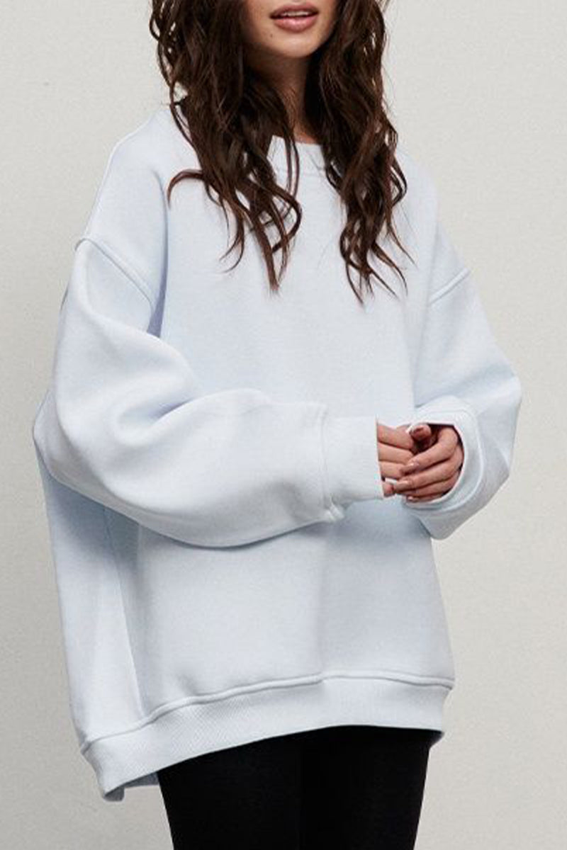 Paloma | Casual plain plain O-neck tops