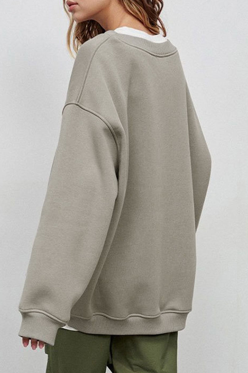 Paloma | Casual plain plain O-neck tops