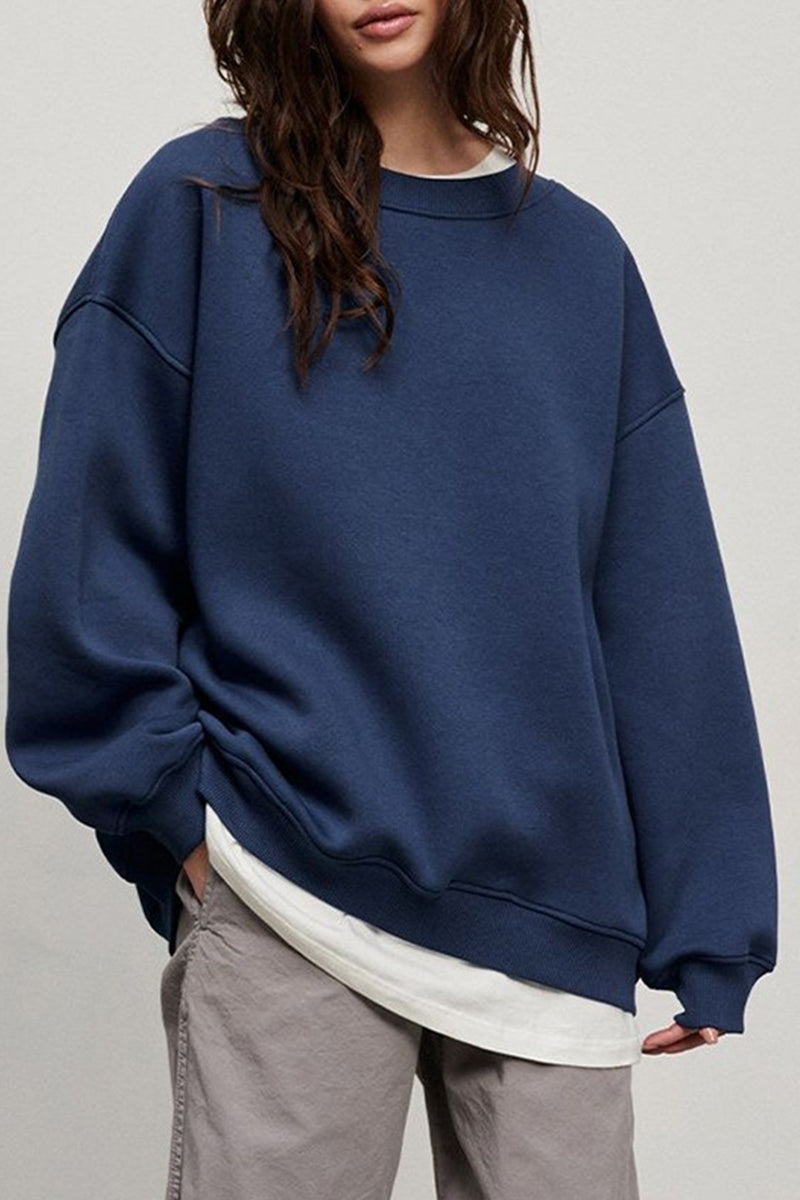 Paloma | Casual plain plain O-neck tops