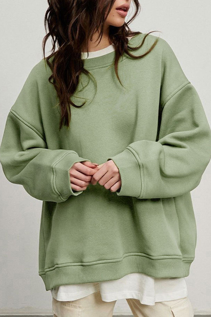 Paloma | Casual plain plain O-neck tops