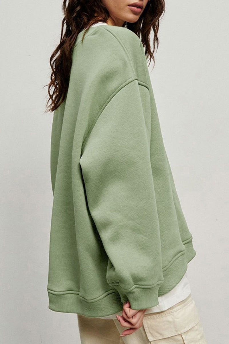 Paloma | Casual plain plain O-neck tops