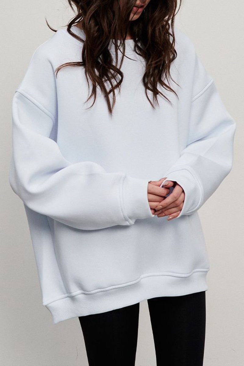 Paloma | Casual plain plain O-neck tops