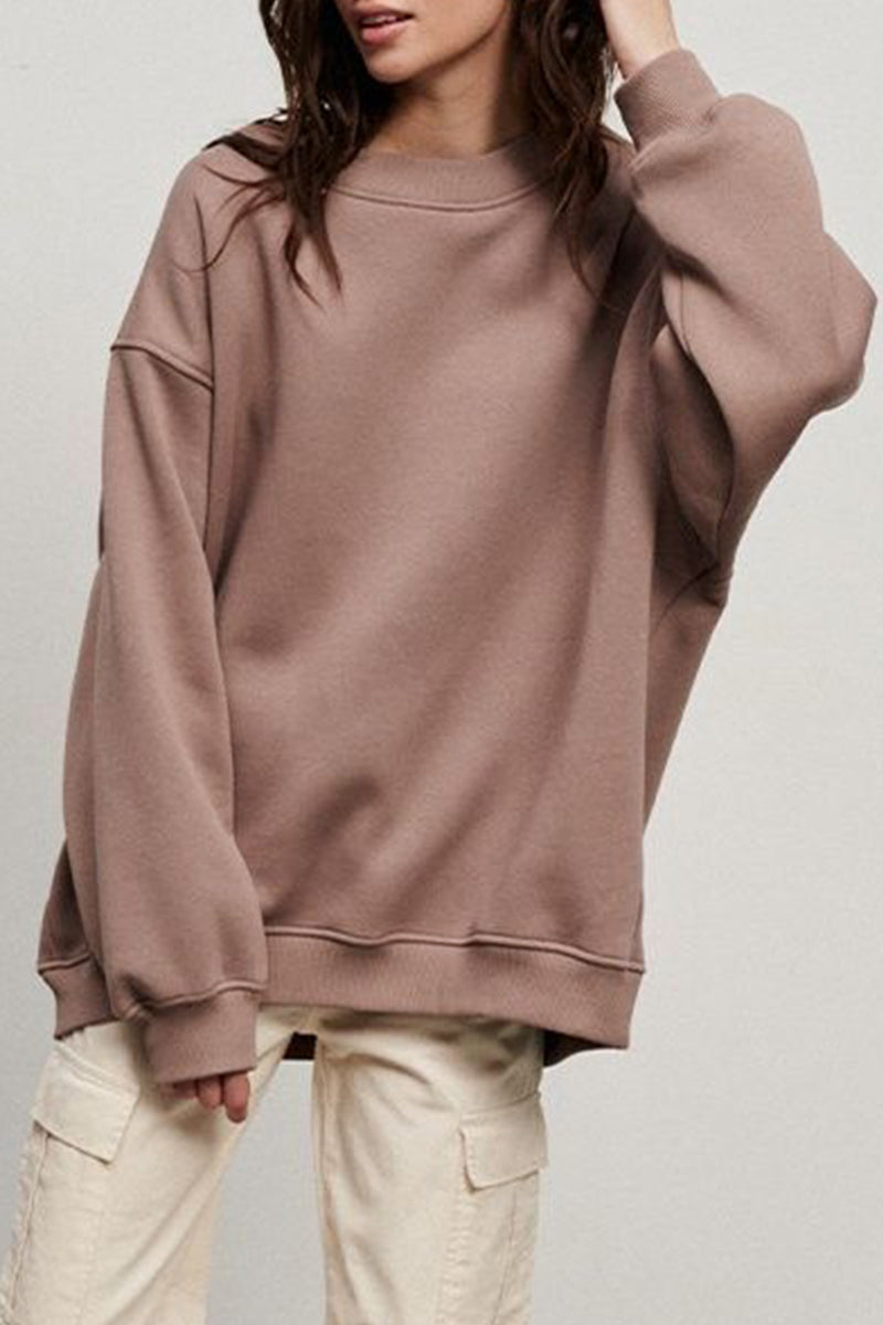 Paloma | Casual plain plain O-neck tops