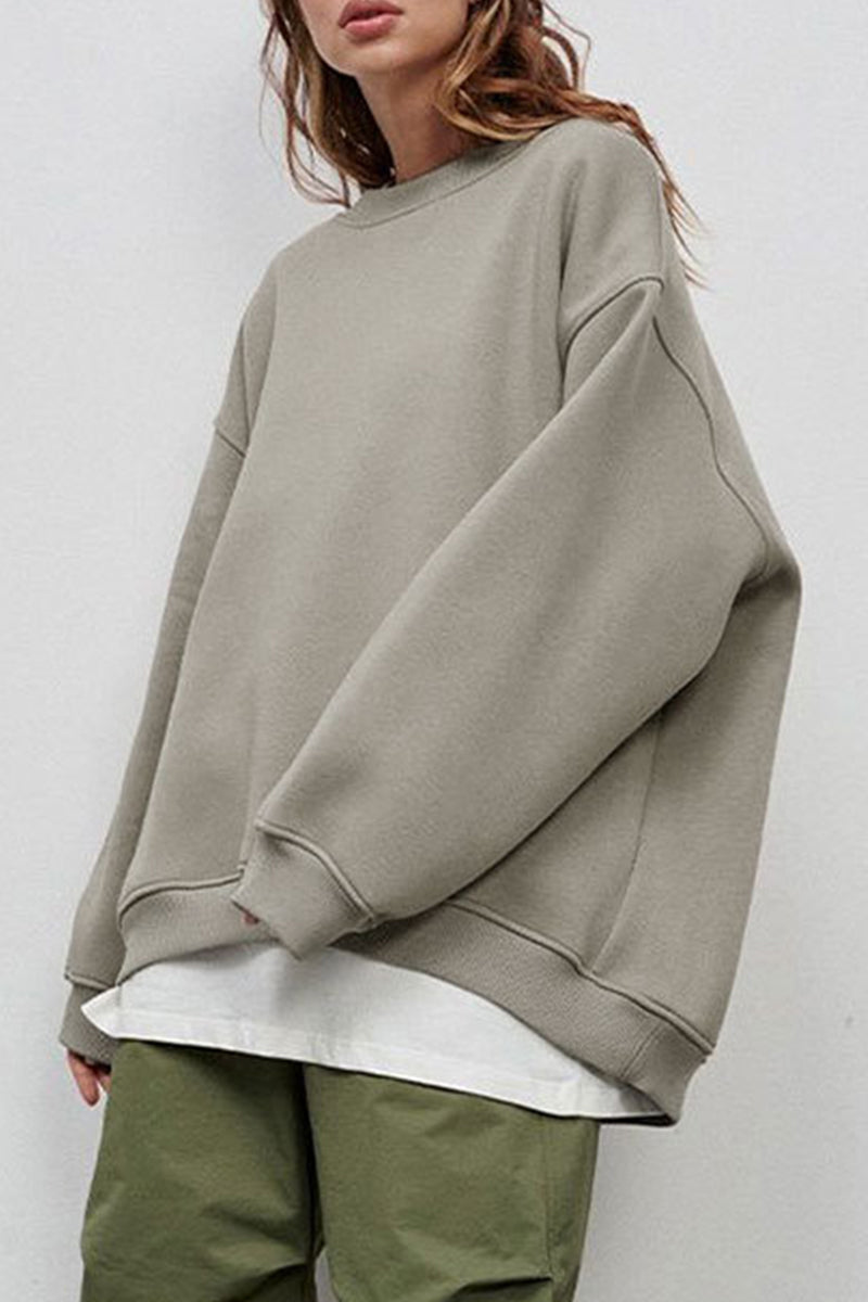 Paloma | Casual plain plain O-neck tops