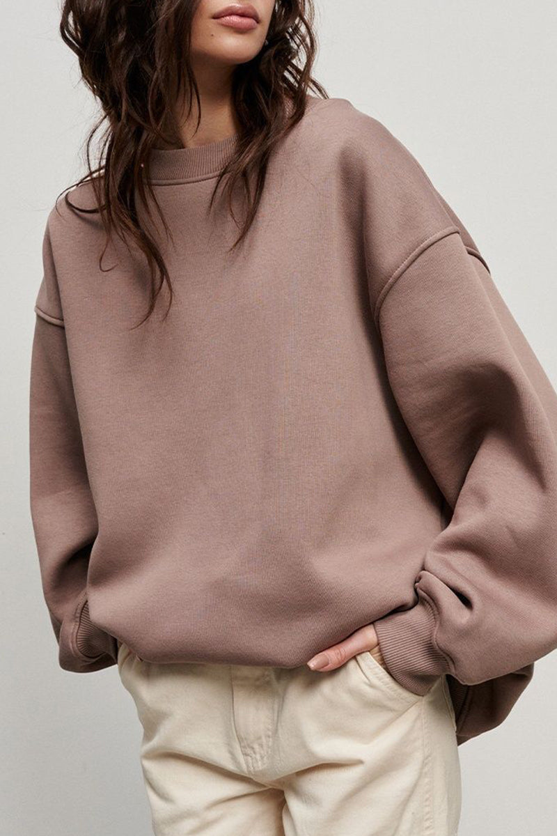 Paloma | Casual plain plain O-neck tops