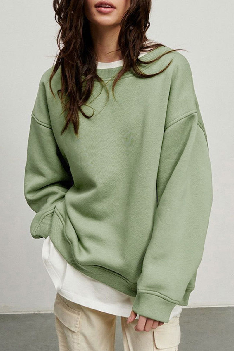 Paloma | Casual plain plain O-neck tops