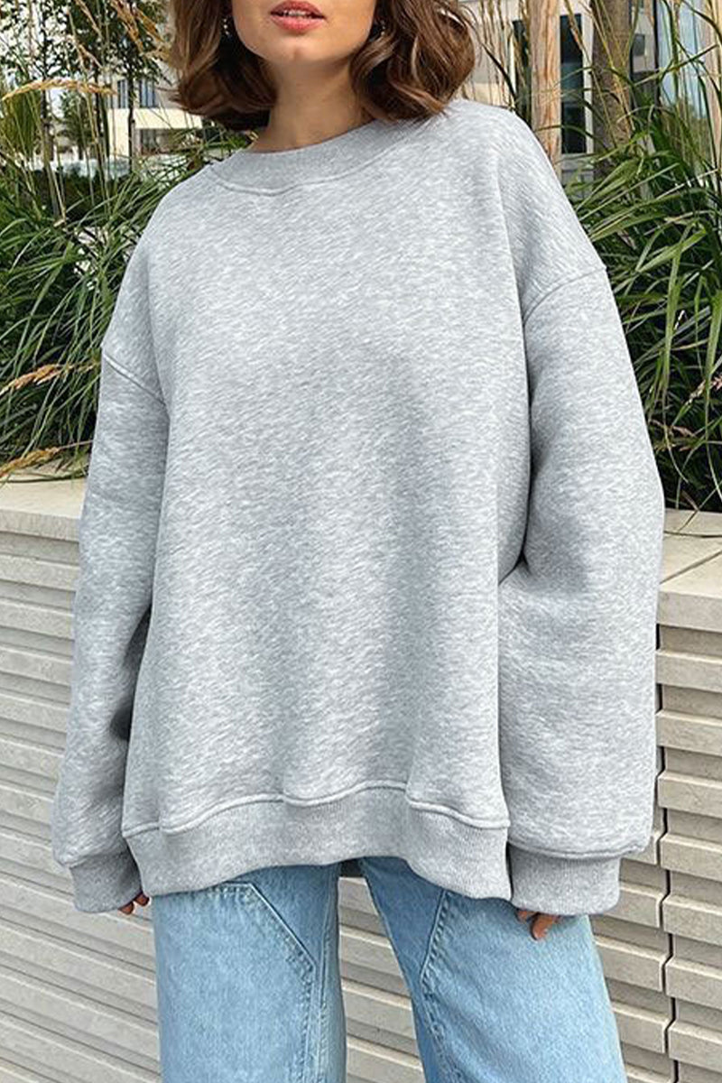 Paloma | Casual plain plain O-neck tops