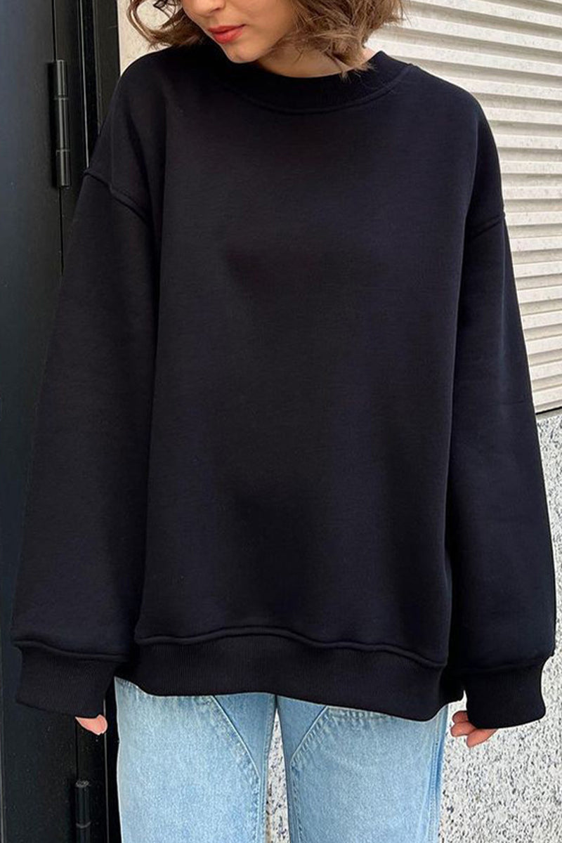 Paloma | Casual plain plain O-neck tops