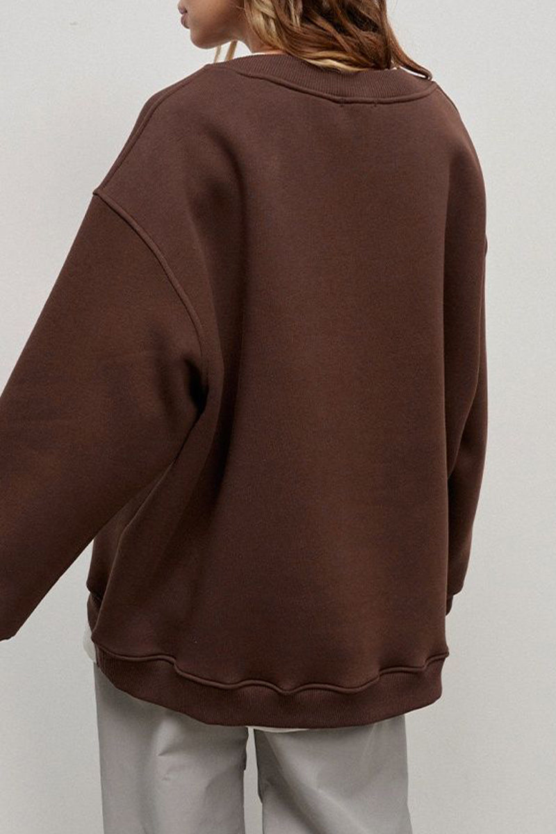 Paloma | Casual plain plain O-neck tops