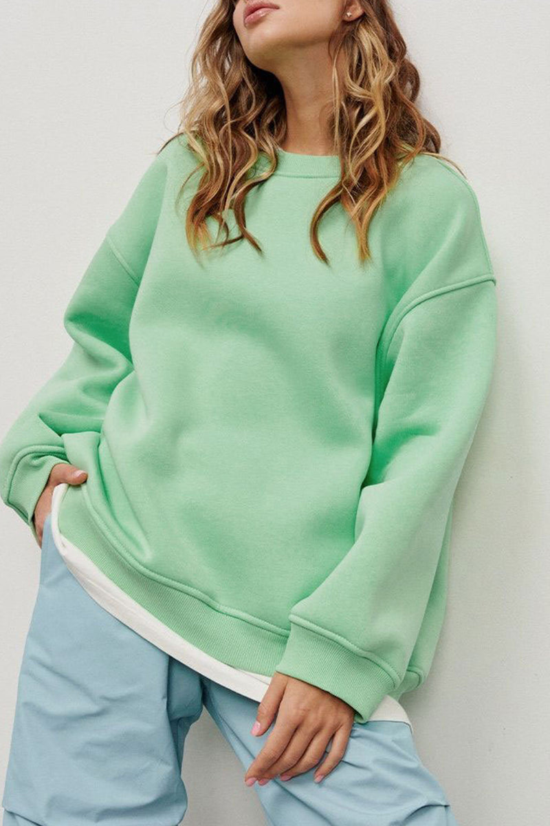 Paloma | Casual plain plain O-neck tops