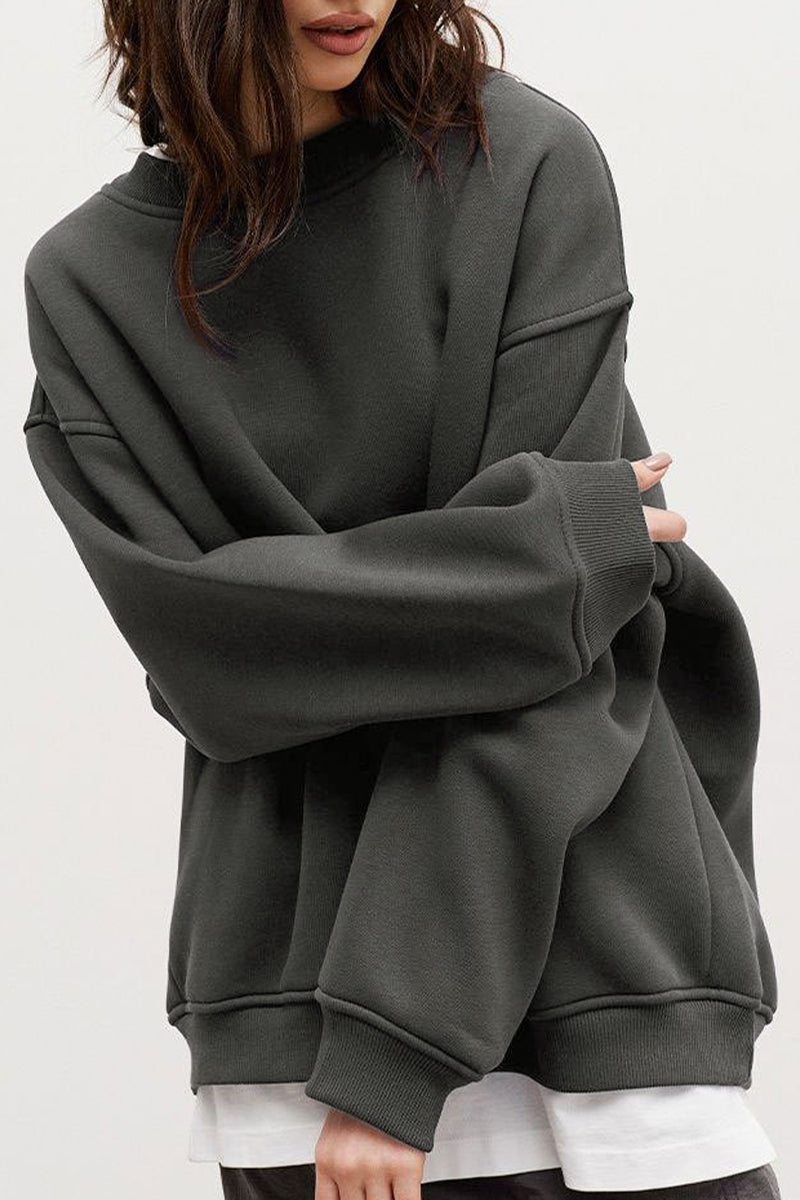 Paloma | Casual plain plain O-neck tops