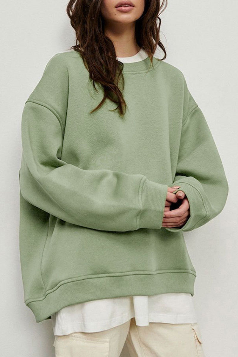 Paloma | Casual plain plain O-neck tops