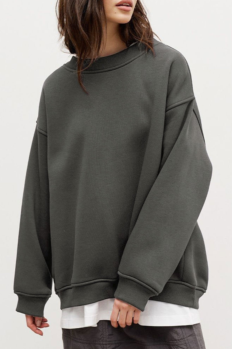 Paloma | Casual plain plain O-neck tops
