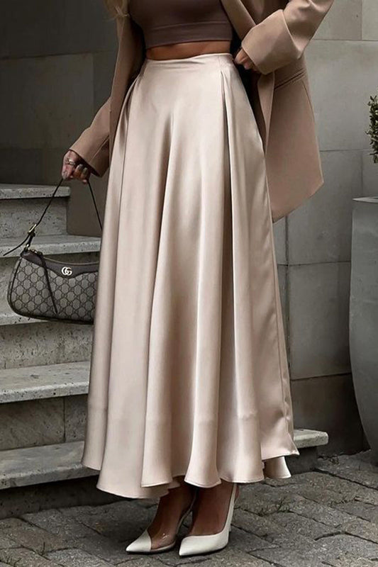 Noelia | Elegant Solid Color High Waist Pants Type A