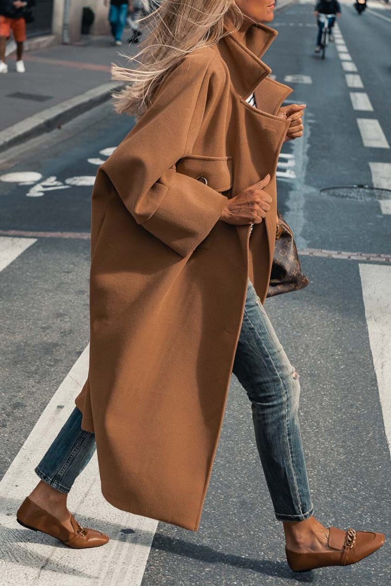 Rosario | Casual street outerwear with solid color pockets and buttons and reversible collar