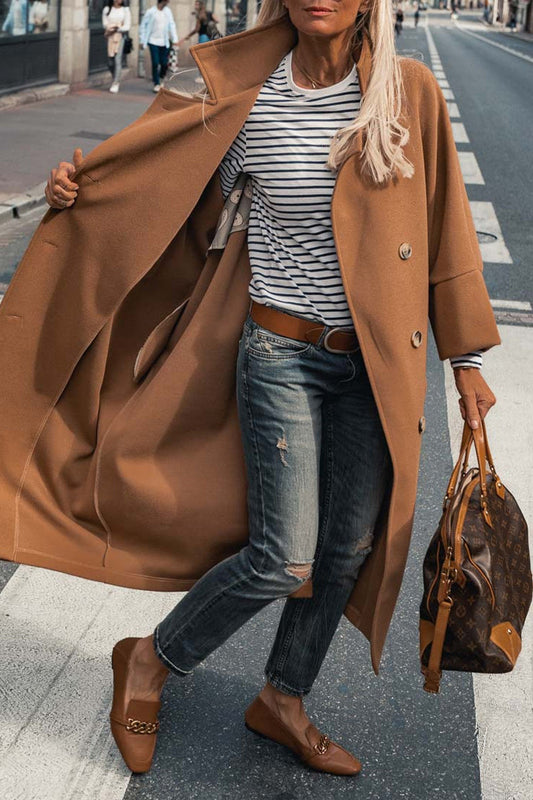 Rosario | Casual street outerwear with solid color pockets and buttons and reversible collar