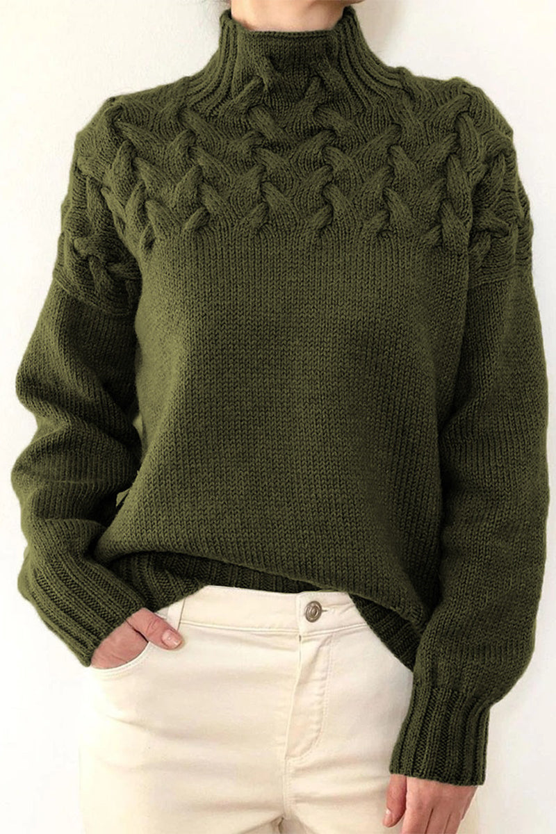 Lucía | Casual solid color turtleneck sweaters