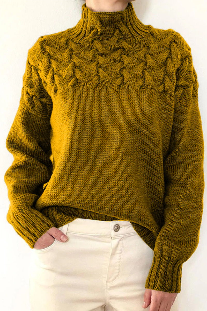 Lucía | Casual solid color turtleneck sweaters