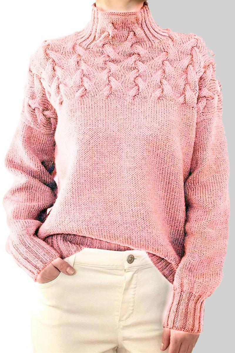 Lucía | Casual solid color turtleneck sweaters
