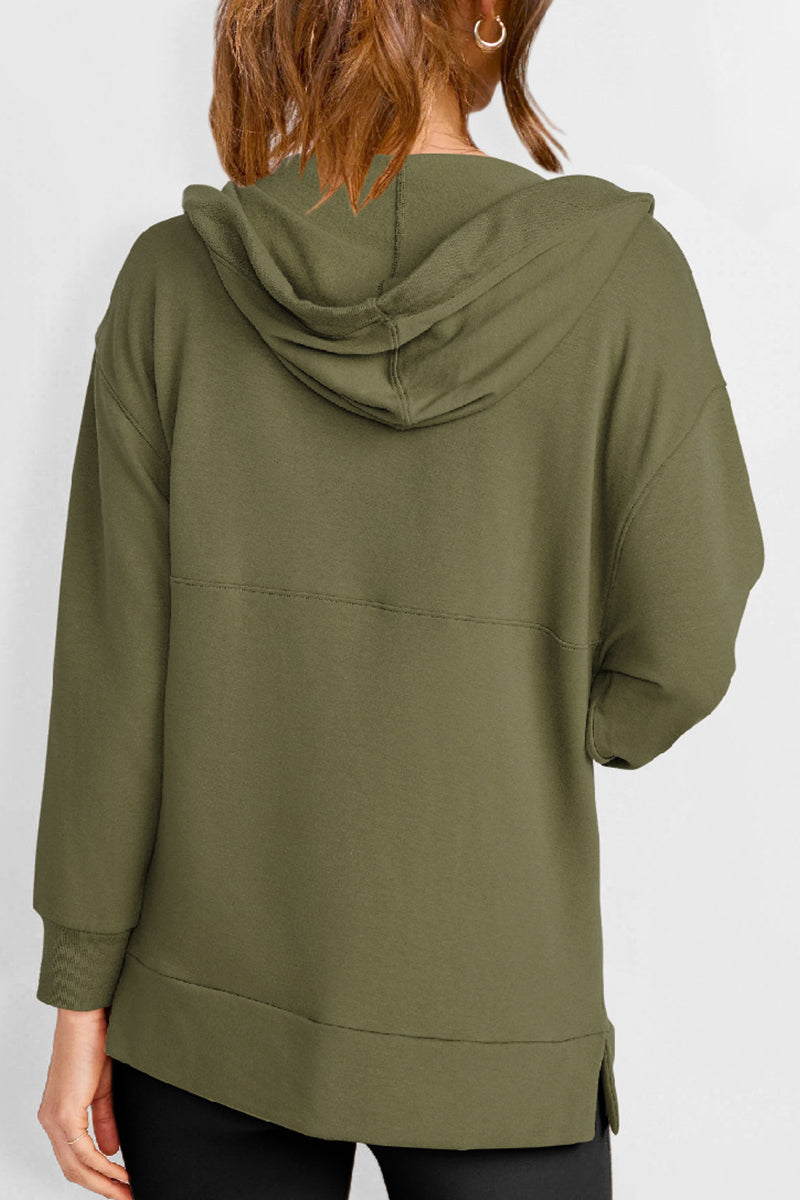 Yesenia | Casual solid tops with pockets and V-neck