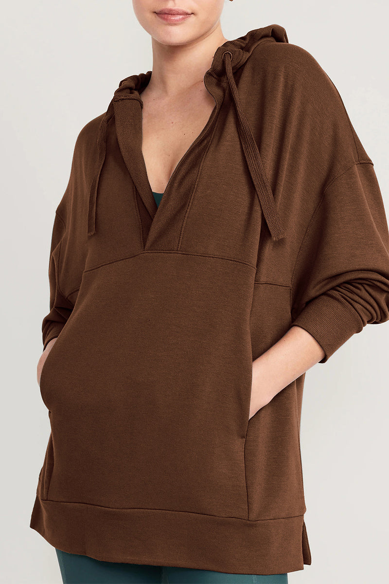 Yesenia | Casual solid tops with pockets and V-neck