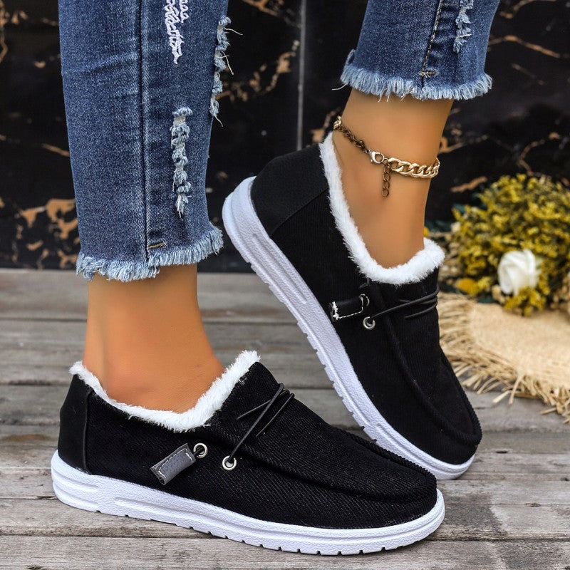 Claudia | Casual solid color round comfortable patchwork style outdoor shoes