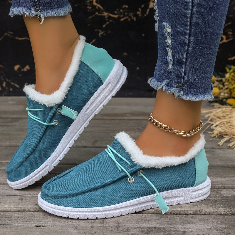 Claudia | Casual solid color round comfortable patchwork style outdoor shoes
