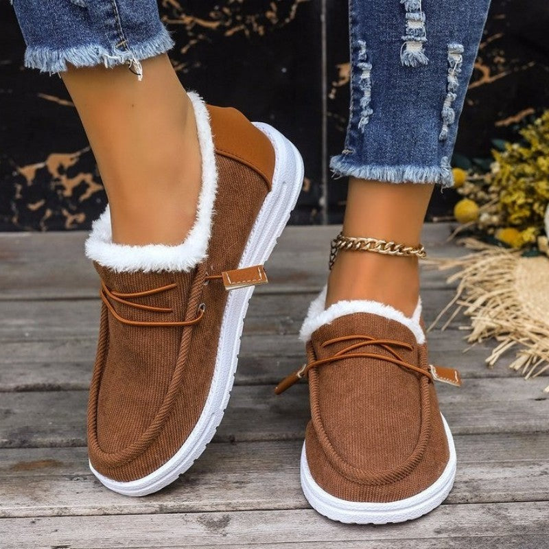 Claudia | Casual solid color round comfortable patchwork style outdoor shoes