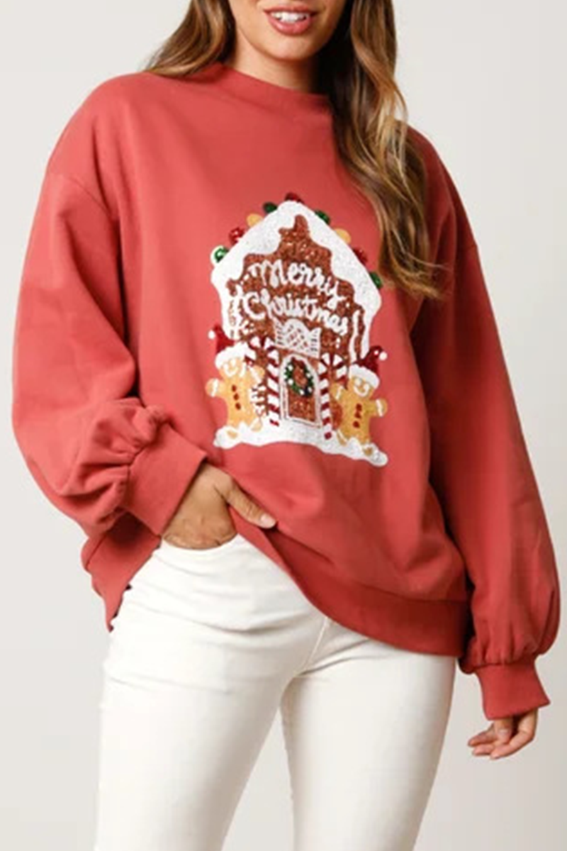 Alina | Casual solid color O-neck sequin tops