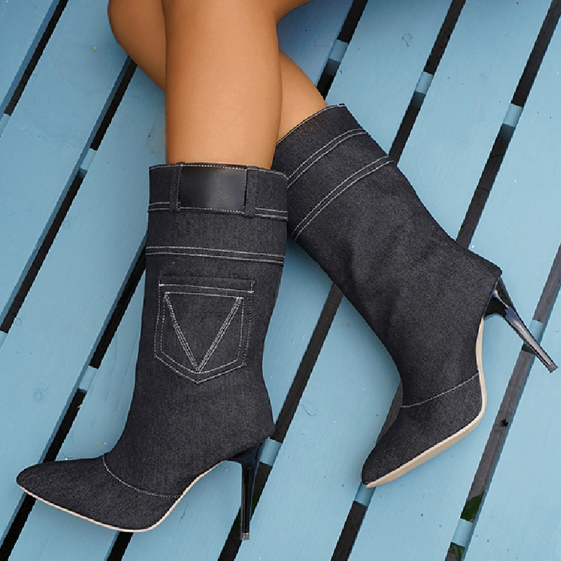 Edna | Casual patchwork shoes with a pointed door