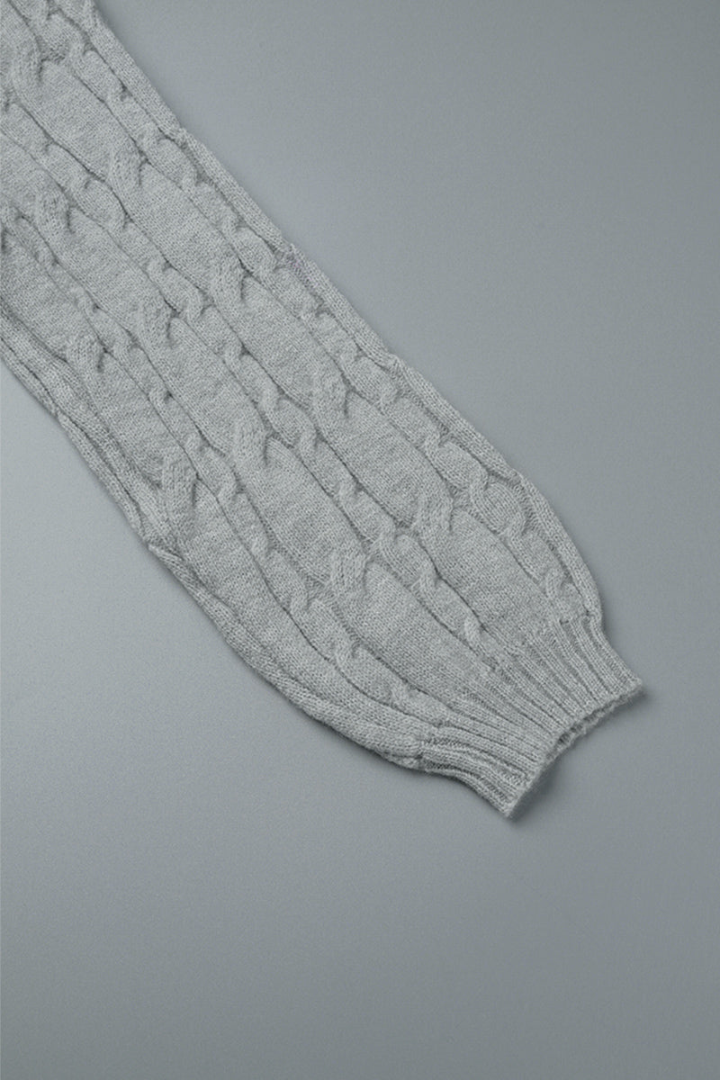 Hortensia | Casual solid hollow out patchwork turtleneck sweaters