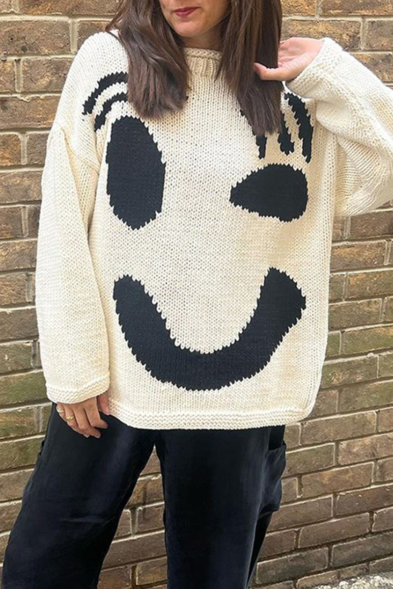 Casandra | Casual solid color O-neck tops with contrast fabric