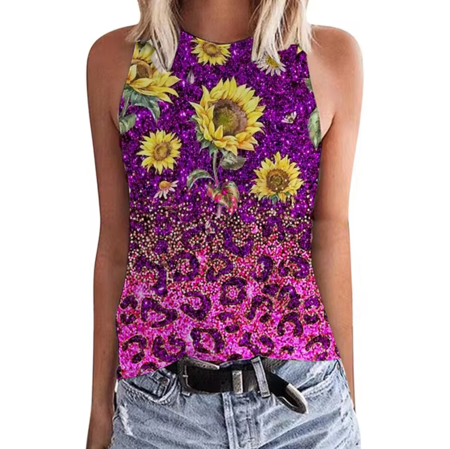 Hayden® | Sunflower Print Tank Top