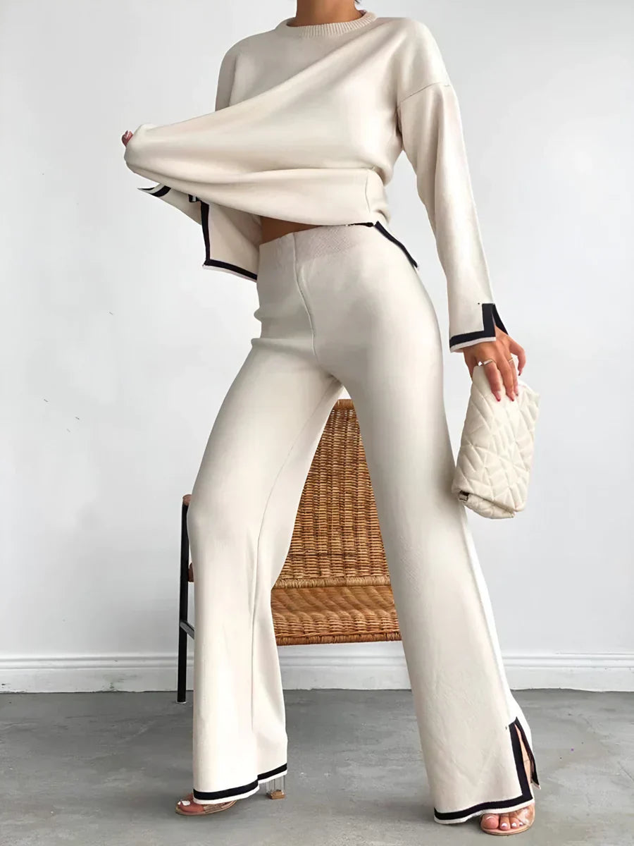 Elisa | Elegant stretch knit set to stay at home