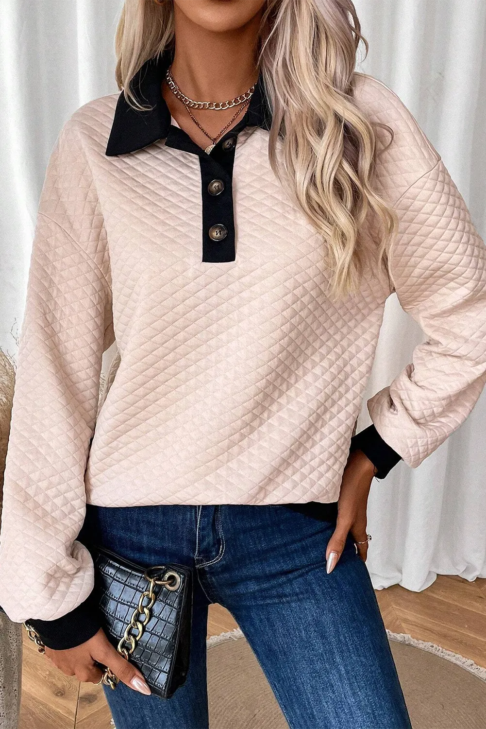Francisca | Structured, long-sleeved collared top