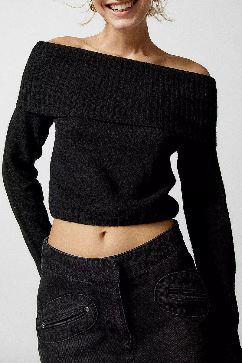 Jana | Sexy, solid color, off-the-shoulder, off-the-shoulder sweaters