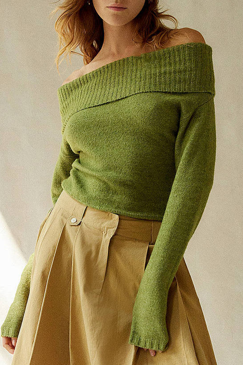Jana | Sexy, solid color, off-the-shoulder, off-the-shoulder sweaters