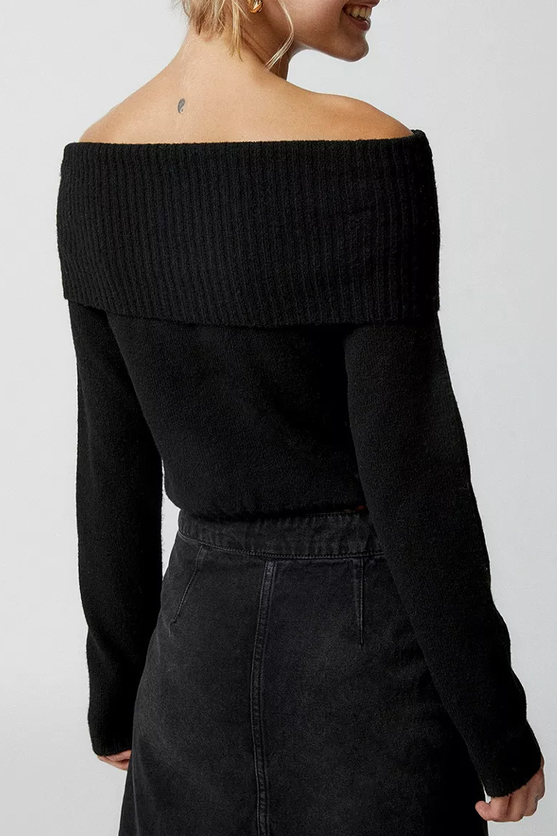 Jana | Sexy, solid color, off-the-shoulder, off-the-shoulder sweaters