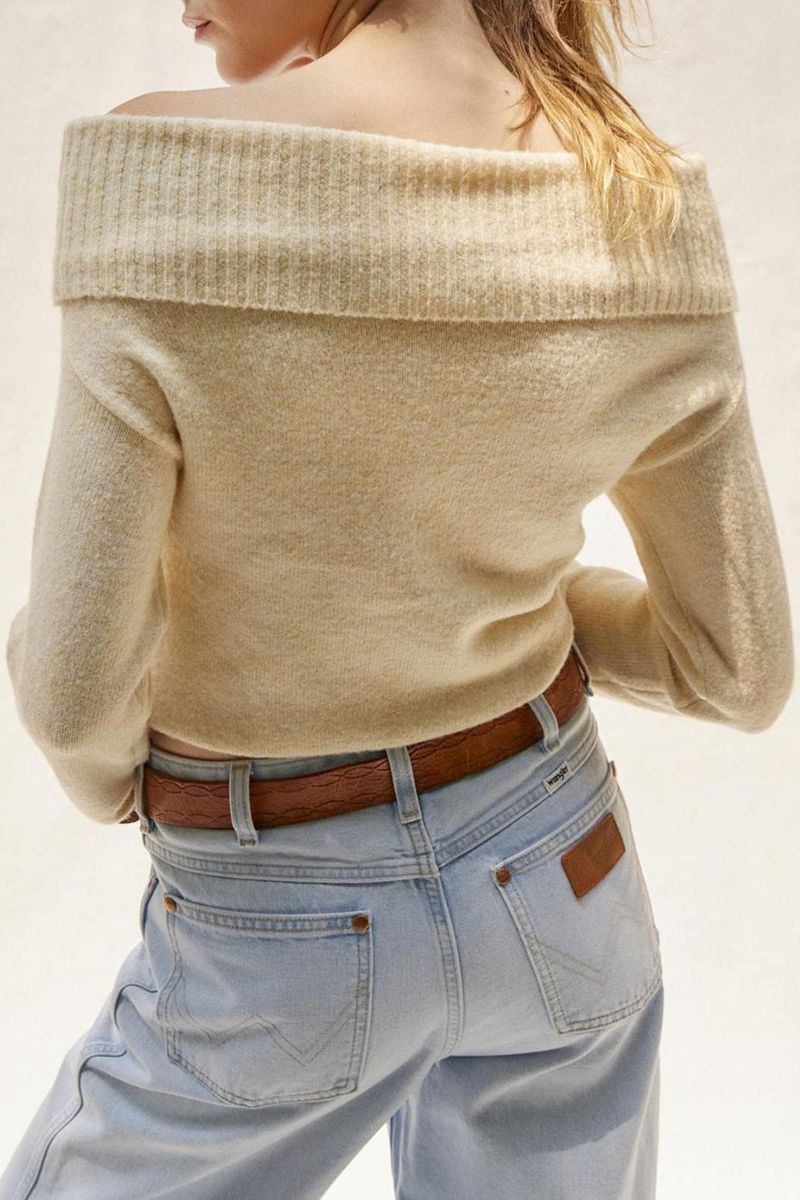 Jana | Sexy, solid color, off-the-shoulder, off-the-shoulder sweaters