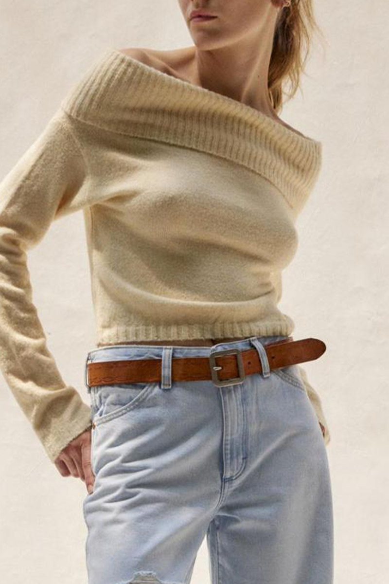 Jana | Sexy, solid color, off-the-shoulder, off-the-shoulder sweaters