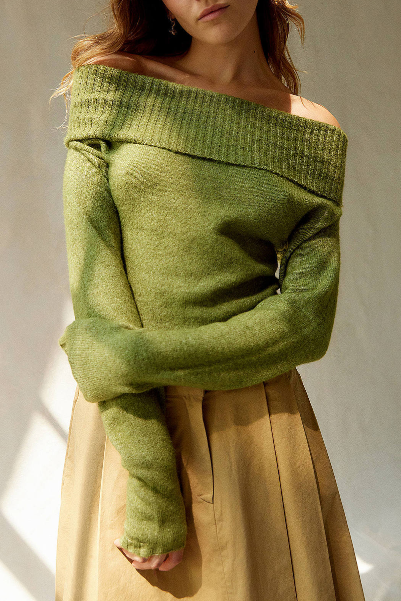 Jana | Sexy, solid color, off-the-shoulder, off-the-shoulder sweaters