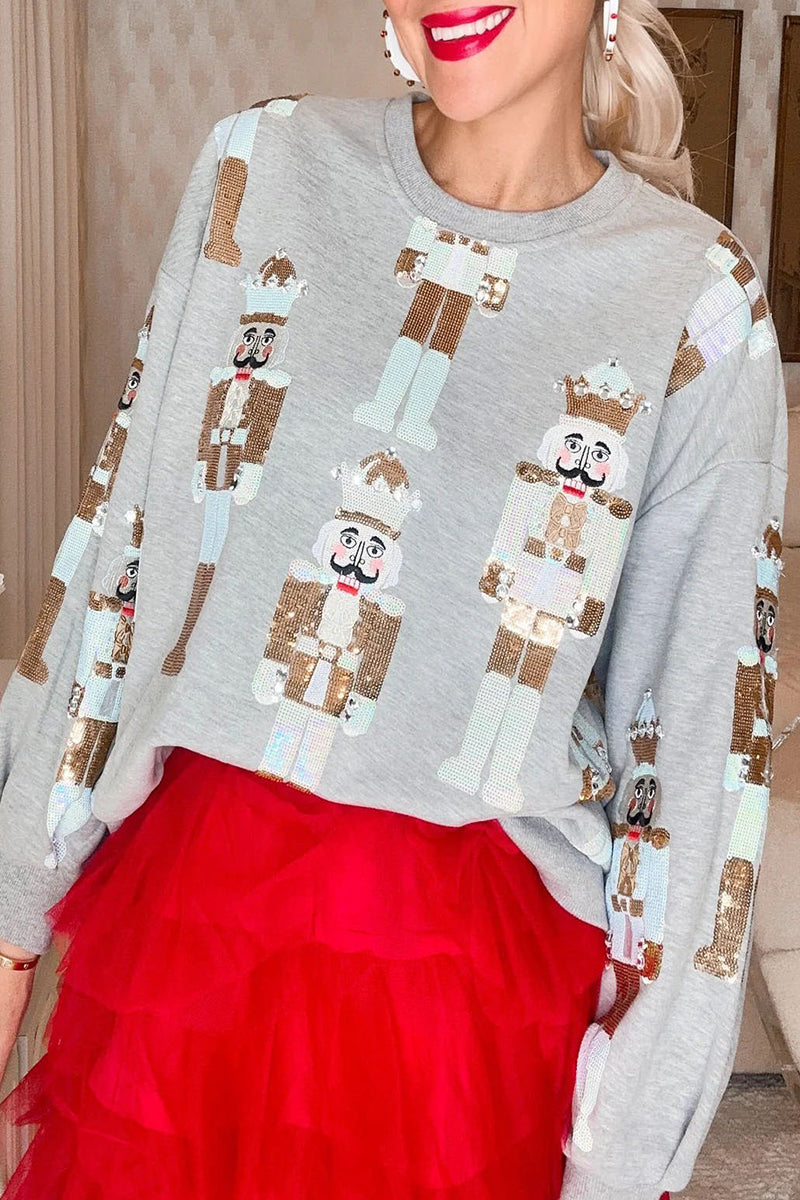 Jazmin | Casual printed patchwork tops with O-neck